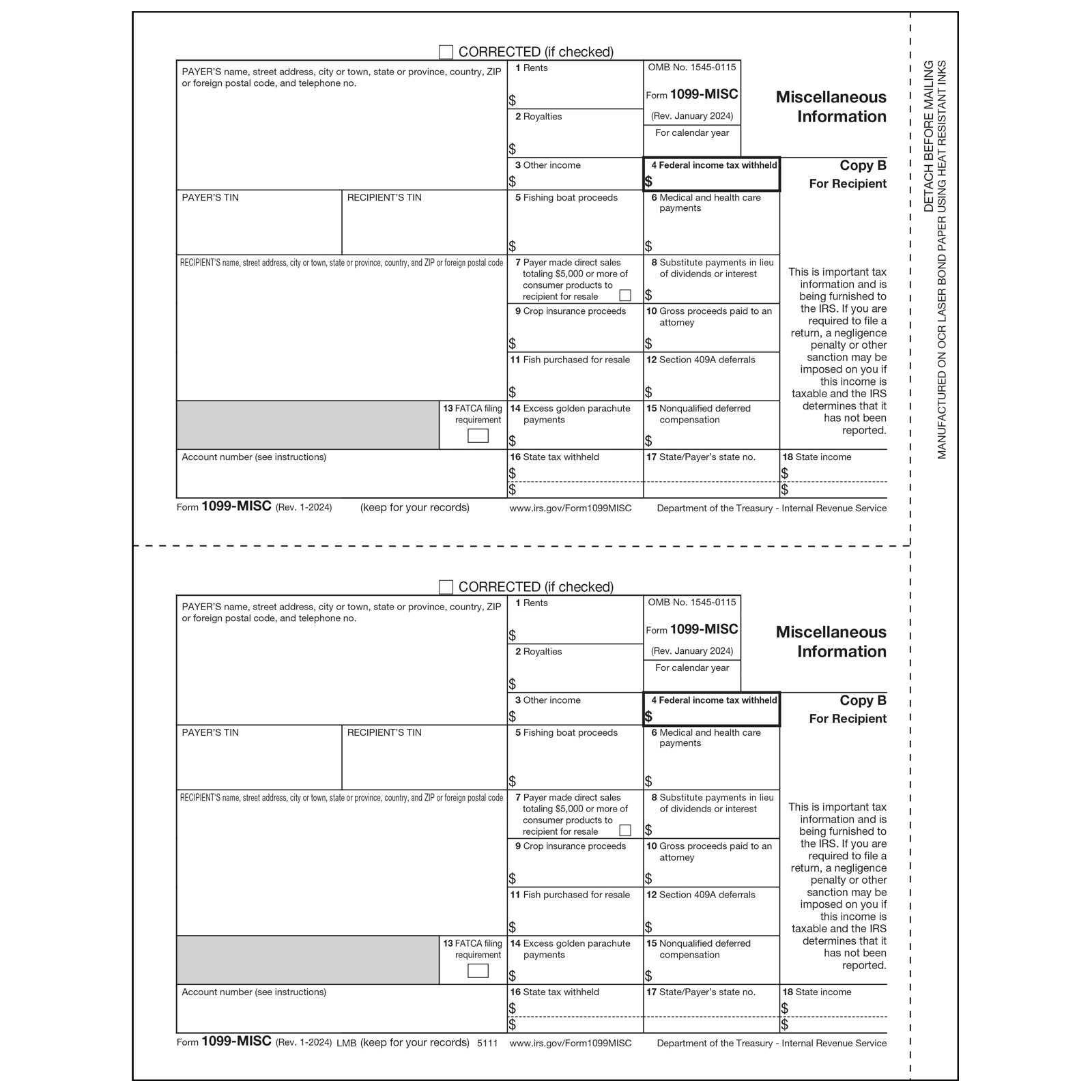 100 Pk Recipient Copy B 19 Laser 1099 Misc Tax Forms Human Resources Forms Forms Recordkeeping Money Handling Btsmakina Com 100 Pk Recipient Copy B 19 Laser 1099 Misc Tax Forms Human Resources Forms Forms Recordkeeping Money Handling Btsmakina Com